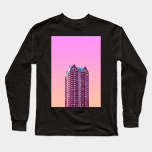 Pink High Rise Building Long Sleeve T-Shirt